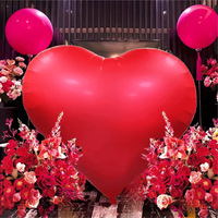 Ballons en aluminium en forme de coeur rouge pour la Saint-Valentin de 63 pouces Décoration suspendue pour centre commercial Grand ballon Love You de la Saint-Valentin