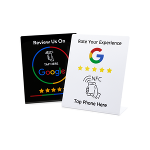Expositor de señalización con código QR personalizado, chip NFC, <span class=keywords><strong>tarjeta</strong></span> de membresía de PVC sin contacto, <span class=keywords><strong>tarjeta</strong></span> de regalo de Google Play, soporte para reseñas con función táctil. - Product Image 1