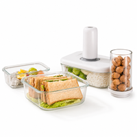 BPA-vrije glazen luchtdichte lunchboxen voor suiker, bakbenodigdheden, fruit en groenten.