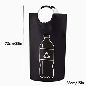 Recycling Bottle <b>Storage</b> <b>Bag</b> Non Woven Fabric Foldable <b>Laundry</b> Basket For Toys And Miscellaneous Items - Product Image 3