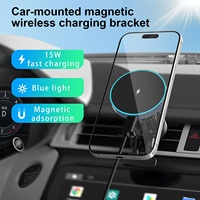 Support de charge magnétique sans fil portable et réglable pour iPhone 18 17 16 Pro Max, fixation sur grille d'aération de voiture, chargeur sans fil magnétique