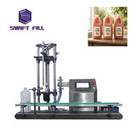 Machine de remplissage de jus anti-mousse à haute vitesse, qualité alimentaire, semi-automatique, contrôle PLC, remplisseuse de bureau pour eau minérale