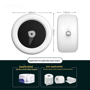 <span class=keywords><strong>Distributeur</strong></span> mural moderne de <span class=keywords><strong>papier</strong></span> <span class=keywords><strong>toilette</strong></span> en rouleau grand format pour cuisine, salle de sport, salle à manger, toilettes, salle de bain – Étanche, en ABS - Product Image 2