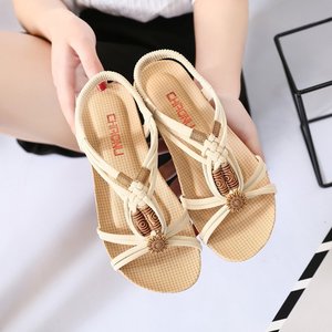 Sandalias de Moda para Mujer, Ligeras, Planas, de Tacón Bajo, con Punta Abierta, Talla Grande, Nuevas Sandalias de <span class=keywords><strong>Playa</strong></span> para Mujer Adulta - Product Image 5
