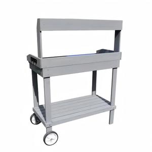 <span class=keywords><strong>Banc</strong></span> de jardinage mobile <span class=keywords><strong>en</strong></span> <span class=keywords><strong>bois</strong></span> <span class=keywords><strong>avec</strong></span> tiroir, roulettes et plateau de plantation, poste de travail extérieur pour la plantation <span class=keywords><strong>avec</strong></span> étagère de rangement - Product Image 1