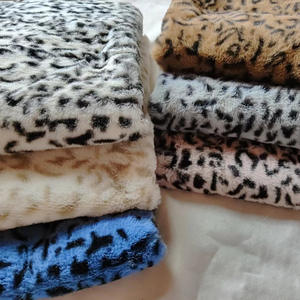 ロングファインメーカー100% ポリエステルヒョウカスタマイズプリントウサギ毛皮ファッションプリントベルベットウサギ毛皮毛皮毛皮生地 - Product Image 3