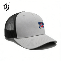 Topi Trucker QJ OEM Custom Y2K Bordir 3D Logo Jaring Mesh Bernapas Cepat Kering UPF50+ Performa Golf Memancing Hiking Buckle
