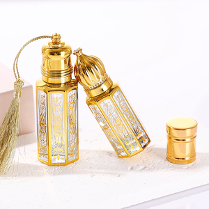 Huile de parfum arabe en or à vendre, flacon à bille de 3 ml, 6 ml, 12 ml, Oud Attar, flacon en verre vide avec bouchon à vis <span class=keywords><strong>pour</strong></span> <span class=keywords><strong>diffuseur</strong></span>, <span class=keywords><strong>pour</strong></span> sérum de soin de la peau - Product Image 2
