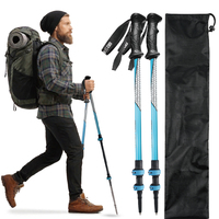 Bâtons de randonnée télescopiques en aluminium légers XATP pour la randonnée, la marche sur neige et la marche à pied