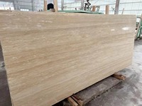 Dalles de marbre travertin gris argenté d'Italie pour murs et sols