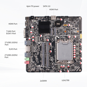 Placa base de control industrial duradera <span class=keywords><strong>Mini</strong></span> <span class=keywords><strong>ITX</strong></span> Intel B660 LGA1700 DDR4 SATA M.2 Placa BASE DE <span class=keywords><strong>PC</strong></span> compacta de automatización industrial - Product Image 2