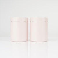 Bouteilles rondes à double paroi pour crème pour la peau BLT 100g, pots cosmétiques givrés avec bouchon à vis en plastique
