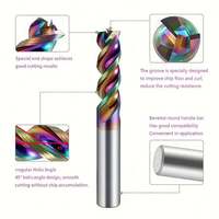 Fraise carrée en acier au tungstène CNC à 3 cannelures, revêtement AlTiN, personnalisable, 1-20 mm, pour aluminium et bois, options ODM/OEM disponibles 45