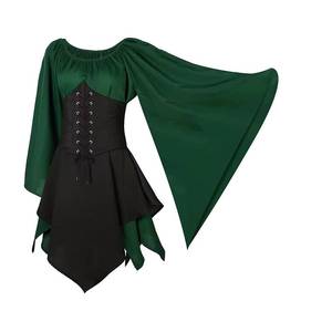 Disfraz de Hada Irlandesa Tradicional Renacentista al por Mayor para Mujer, con Puños de Elfo, para Fiesta de Halloween y Cosplay - Product Image 5