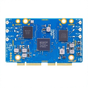 Carte de développement Banana Pi R4 WiFi 7 avec module MT7995AV, puce BPI-R4-NIC-BE14 et 6 antennes - Product Image 1