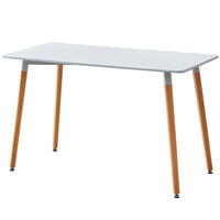 Table de salle à manger moderne blanche nordique longue pour salon, prix de gros, 4 chaises incluses