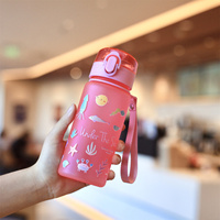 Gourde de Sport Givrée à Dégradé 400ML Personnalisable (Impression 3D) avec Poignée Portable, Bouteille d'Eau en Plastique à Boire Directement pour Enfants