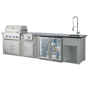 Cuisine extérieure moderne haut de gamme, solution tout-en-<span class=keywords><strong>un</strong></span>, du barbecue compact au setup de luxe avec barbecue à gaz, évier et kamado - Product Image 6