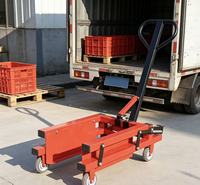 Chariot de manutention multifonctionnel, chariot à largeur réglable pour différentes tailles de boîtes