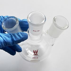Nhiệt Độ Cao Sức Đề Kháng Trong Suốt Thủy Tinh Borosilicate Phòng Thí Nghiệm Thủy Tinh 3 Cổ Vòng Dưới <span class=keywords><strong>Flask</strong></span> Bình Đun - Product Image 3
