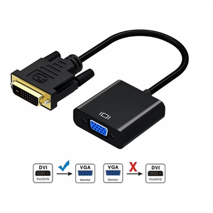 DVI-D 24+1 <span class=keywords><strong>VGA</strong></span> Adaptör Dönüştürücü 1080p Dizüstü Bilgisayar Monitörü Projektör Frekansı Twisted Pair PVC DVI <span class=keywords><strong>VGA</strong></span> Adaptörü - Product Image 4