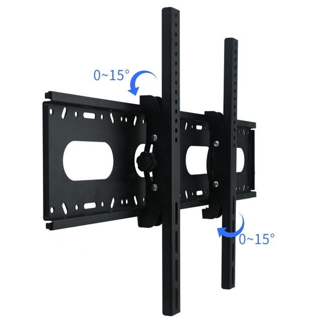 Modern Metal TV Mount Adjustable TV Stand with Tilt Angle Wall Mounted Monitor Stand for Living Room 26-90 Inches