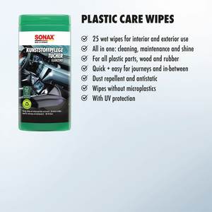 กล่องผ้าเช็ดทำความสะอาดพลาสติกคุณภาพสูง เงางาม 25 ชิ้น สำหรับพื้นผิวภายในรถยนต์ที่ต้องการความเงางาม เช่น แผงหน้าปัดและขอบตกแต่ง - Product Image 2