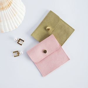 Pochette cadeau en microfibre velours suédé personnalisée avec logo, pour cartes de présentation de bijoux et emballage d'inserts à bijoux - Product Image 1