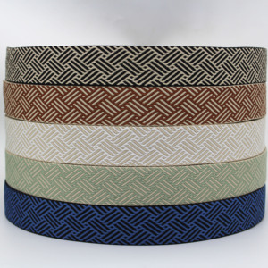 Ruban <span class=keywords><strong>Jacquard</strong></span> traditionnel écologique de 2mm d'épaisseur 38mm/50mm Tissu décoratif pour l'artisanat et les cadeaux - Product Image 1