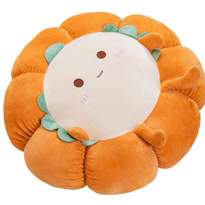 Tapis de sol <span class=keywords><strong>orange</strong></span> doux et respirant Yingii tapis de jeu pour enfants souriant en gros <span class=keywords><strong>coussin</strong></span> de siège rond citrouille pour bureau maison <span class=keywords><strong>canapé</strong></span> - Product Image 1