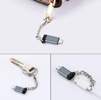 OEM, llavero personalizado, Metal, tipo C, USB 3,1 a V8, adaptador Micro USB, convertidor USB C