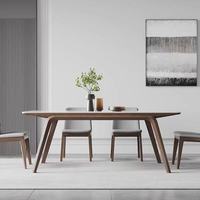Table à manger de style rétro nordique, design moderne, table de cuisine en bois, meubles de cuisine