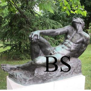 Escultura de Metal de Hombre Acostado, Estatua de Bronce de Tamaño Real para Decoración de Exteriores, en Venta - Product Image 2