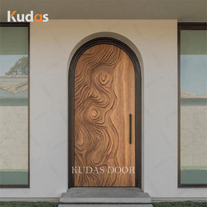 Porta d'ingresso principale in legno di lusso in legno massello di quercia con Design europeo, porta principale - Product Image 1