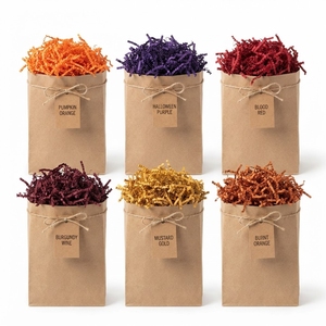 Bulk Crinkle <b>Paper</b> Shreds Halloween Decorations Premium Orange Black Basket Filler Eco-friendly Shredded <b>Paper</b> - Product Image 1