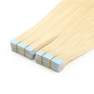 In Stock Natural Wave Black Tape Hair Extensions New Design Permed TAPE HAIR Tape Hair Extensions