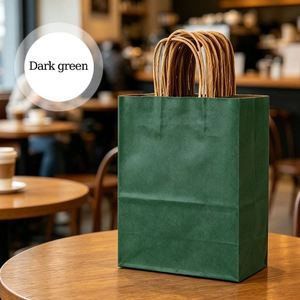 Sac en papier kraft écologique fait main, élégant, avec poignée torsadée, en matériaux recyclés, résistant et imperméable à l'humidité - Product Image 4