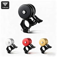 TOSUOD Sonnette de vélo en aluminium double couche, son puissant, pour VTT et vélo de route, accessoire de signalisation