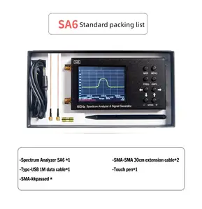 SA6 6 ГГц цифровой портативный РЧ-анализатор спектра, генератор сигнала, антенна, частота WiFi 2G 4G LTE CDMA GSM