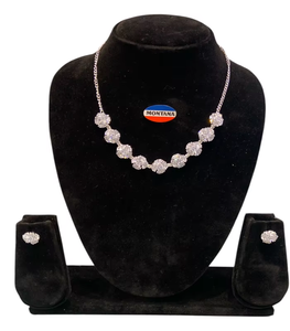 AD120 elegante conjunto de joyería de moda clásica elegante collar pendientes para aniversario de boda y eventos tradicionales para regalar - Product Image 6