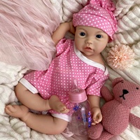 Poupée Reborn en Silicone de 18 pouces avec Visage Expressif et Yeux Ouverts, Adorable Compagnon, Poupées Reborn en Silicone pour Cadeau Thérapeutique