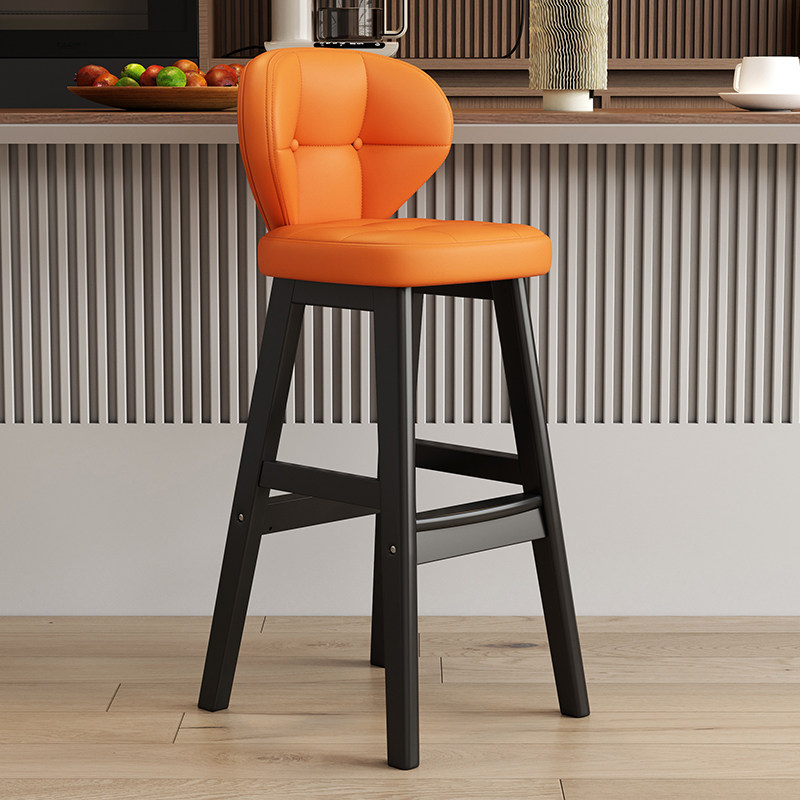 Black wooden legs-orange cat scratcher