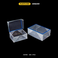 Boîte pliable en plastique transparent côtelé Chenxin PB-05 pour l'emballage de chaussures et de baskets, logo personnalisé, robuste, réutilisable, protectrice