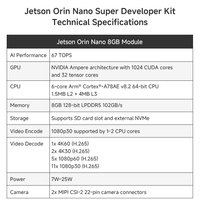 NVIDIA Jetson Orin Nano Super 8GB Developer Kit Resmi Original Pabrik Papan AI 67 TOPS Ampere