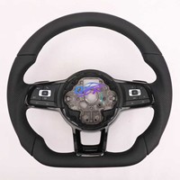 Volant de voiture en fibre de carbone forgée rouge avec LED pour Volkswagen MK3 MK4 MK5 MK6 MK7 MK8 Passat B6 B7 Golf GTI GTS R
