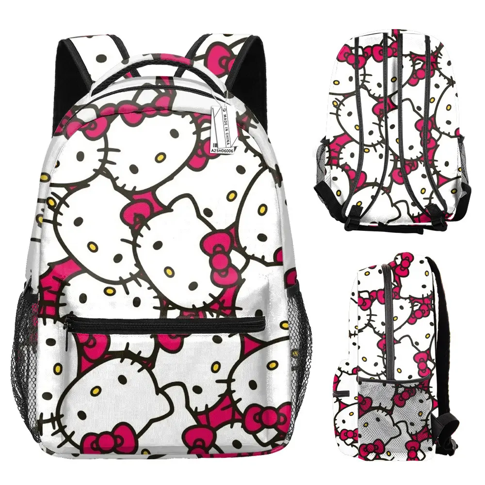 Cartoon Kitty Satchel for elementary school girls New load reducing high capacity Hello Kitty backpack for girls