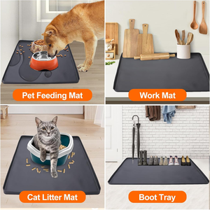 Silicone Mat with Raised Edge for <b>Mini</b> Fridge, Under <b>Mini</b> <b>Freezer</b> Protect Mat From Appliance Leak Water Spill Absorbent - Product Image 5