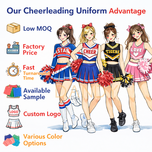 Nouvelle Collection 2026 : Uniformes de <span class=keywords><strong>Cheerleading</strong></span> de Haute Qualité pour Femmes, Modèles Sublimés pour Jeunes, Prix Usine - Product Image 4