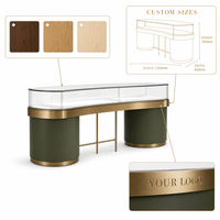 Vitrine de présentation de bijoux murale personnalisée avec façade en verre verrouillable, meuble de comptoir pour magasin de détail et vente en gros