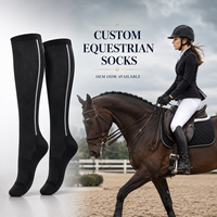 Chaussettes d'équitation personnalisées, chaussettes d'équitation mi-hautes, respirantes, rembourrées, chaussettes OEM avec logo de marque privée pour les cavaliers